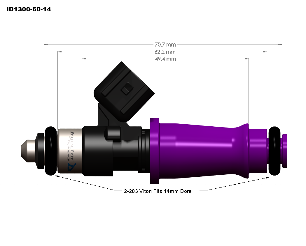 Injector Dynamics Fuel Injectors - The ID1300x² (14mm) [Great for SR20DET FWD]