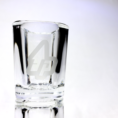 Niced Up Motorsports Arrow Etched Glass Shot Glass